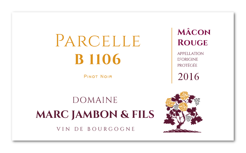 Mâcon-Rouge Pinot-Noir Parcelle B1106 Domaine Marc JAMBON et Fils