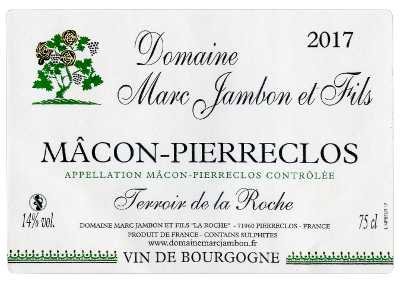Macon-Pierreclos Blanc Terroir de la Roche Domaine Marc JAMBON et Fils