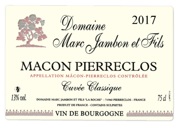 Mâcon-Pierreclos Rouge Cuvée Classique 2017 - Domaine Marc JAMBON et Fils - PIERRECLOS