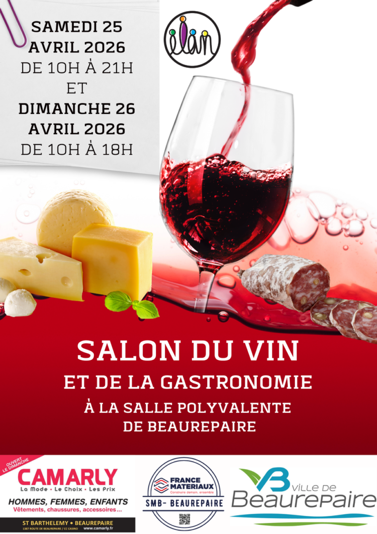 Salon du vin et de Gastronomie de Beaurepaire les 25 et 26 avril 2026